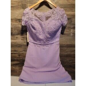 Make You Pretty More Lavender Lace Mid  "Mother of the Bride"  Dress size 12 NWT
